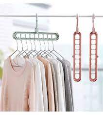 (Pack of 5) Adjustable Multipurpose Plastic Hangers