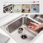 Stainless Steel Sink Wire Drain Cleaner | 90cm Spring Cleaning Stick
